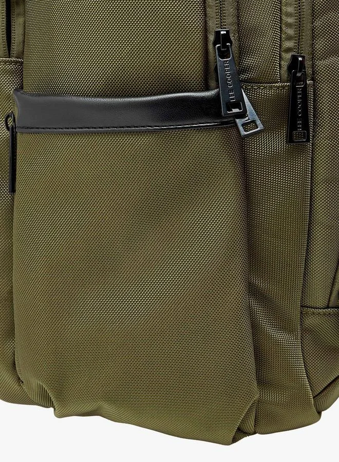 Lee Cooper KHAKI Textured Backpack With Adjustable Shoulder Straps for Men | Best Price UAE